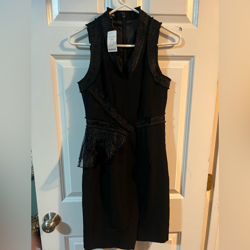 bebe Black Asymmetrical Dress